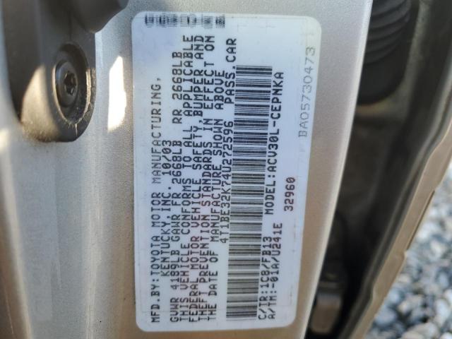 Photo 11 VIN: 4T1BE32K74U272596 - TOYOTA CAMRY LE 