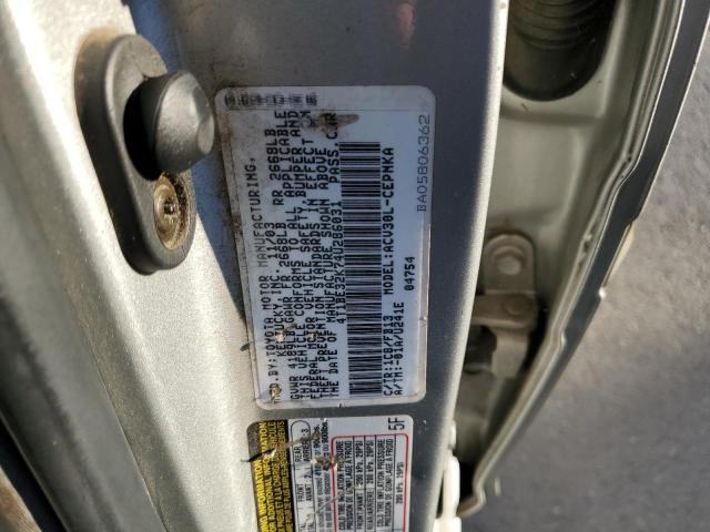 Photo 11 VIN: 4T1BE32K74U286031 - TOYOTA CAMRY LE 