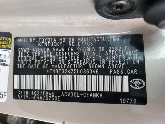 Photo 11 VIN: 4T1BE32K75U036046 - TOYOTA CAMRY 