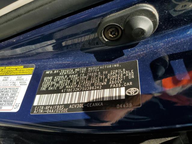 Photo 11 VIN: 4T1BE32K75U386342 - TOYOTA CAMRY 