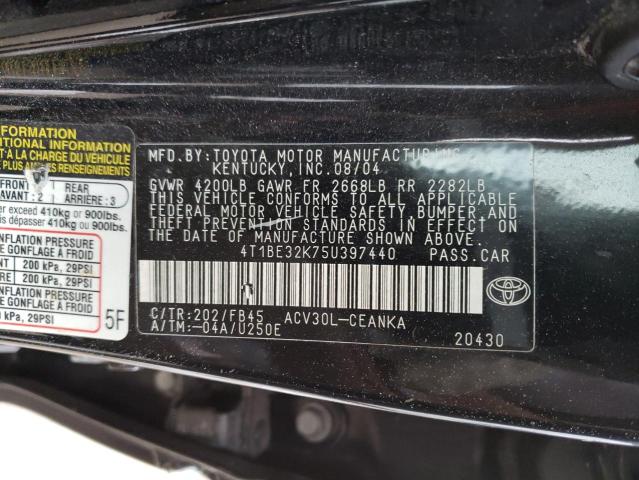 Photo 11 VIN: 4T1BE32K75U397440 - TOYOTA CAMRY LE 