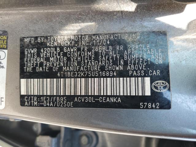 Photo 11 VIN: 4T1BE32K75U516894 - TOYOTA CAMRY 