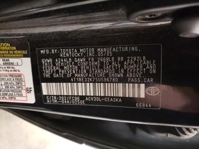 Photo 11 VIN: 4T1BE32K75U596780 - TOYOTA CAMRY LE 