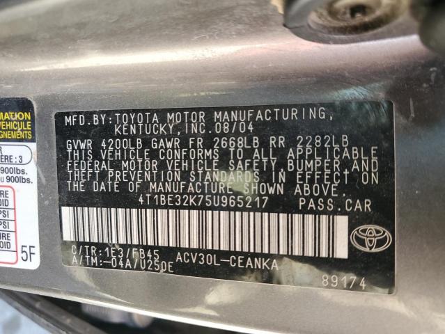 Photo 11 VIN: 4T1BE32K75U965217 - TOYOTA CAMRY LE 