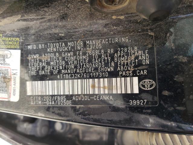 Photo 11 VIN: 4T1BE32K76U117310 - TOYOTA CAMRY 