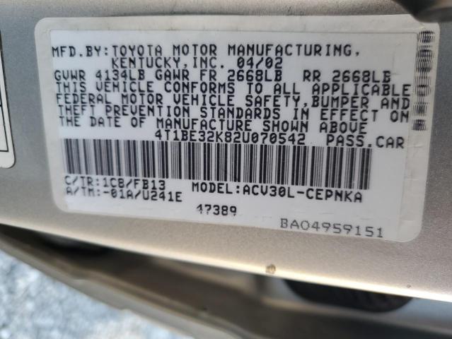 Photo 11 VIN: 4T1BE32K82U070542 - TOYOTA CAMRY LE 