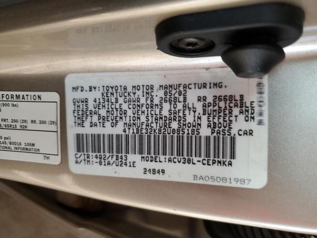 Photo 11 VIN: 4T1BE32K82U085185 - TOYOTA CAMRY LE 