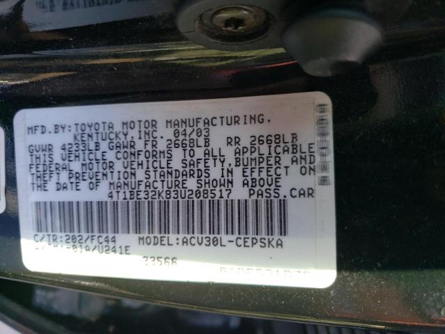 Photo 11 VIN: 4T1BE32K83U208517 - TOYOTA CAMRY 