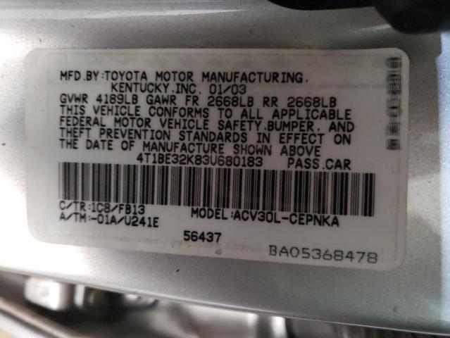 Photo 11 VIN: 4T1BE32K83U680183 - TOYOTA CAMRY 