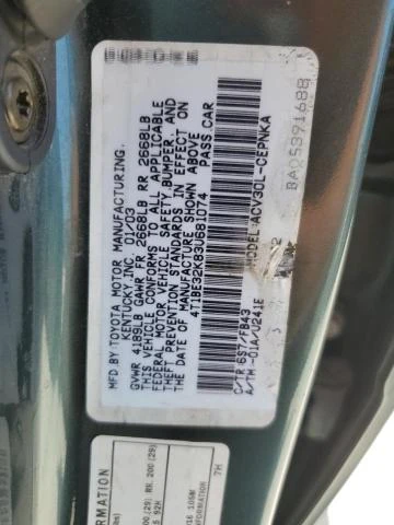 Photo 11 VIN: 4T1BE32K83U681074 - TOYOTA CAMRY LE 