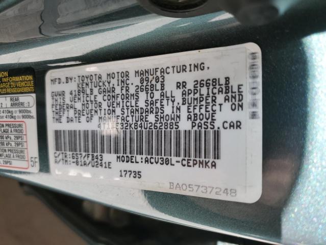 Photo 11 VIN: 4T1BE32K84U262885 - TOYOTA CAMRY 