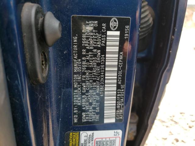 Photo 9 VIN: 4T1BE32K84U361304 - TOYOTA CAMRY LE 