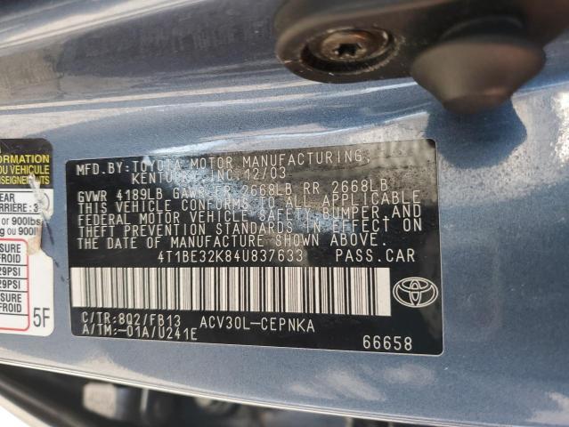 Photo 11 VIN: 4T1BE32K84U837633 - TOYOTA CAMRY 