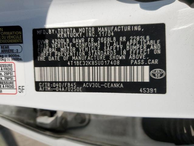 Photo 12 VIN: 4T1BE32K85U017408 - TOYOTA CAMRY 