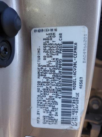 Photo 12 VIN: 4T1BE32K92U070095 - TOYOTA CAMRY 