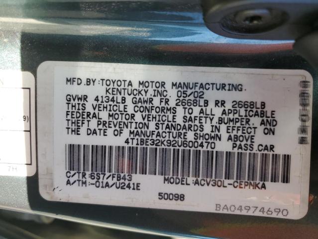 Photo 11 VIN: 4T1BE32K92U600470 - TOYOTA CAMRY 