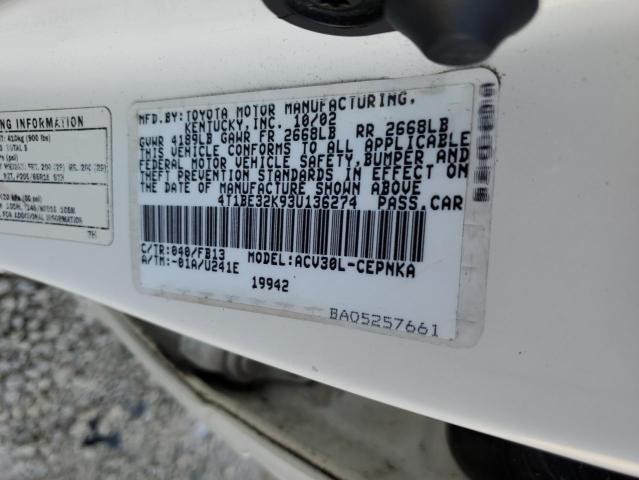 Photo 12 VIN: 4T1BE32K93U136274 - TOYOTA CAMRY 