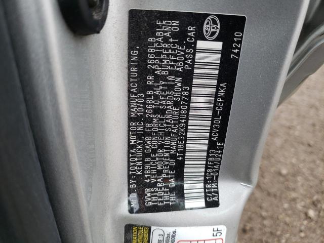 Photo 11 VIN: 4T1BE32K94U807783 - TOYOTA CAMRY LE 