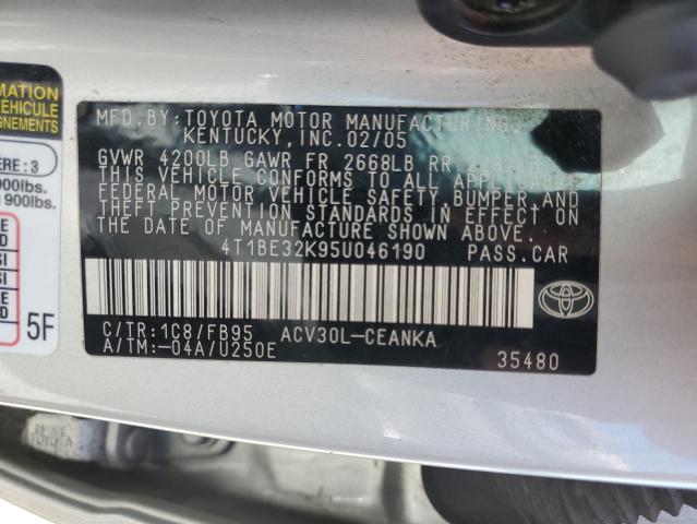 Photo 11 VIN: 4T1BE32K95U046190 - TOYOTA CAMRY 