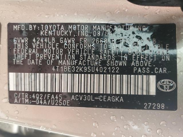 Photo 11 VIN: 4T1BE32K95U402122 - TOYOTA CAMRY LE 