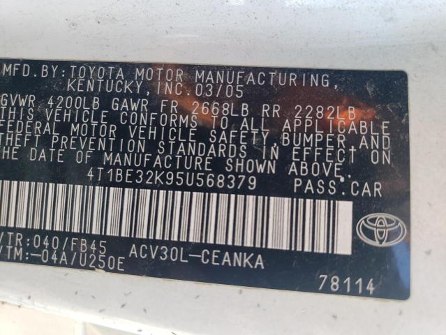 Photo 11 VIN: 4T1BE32K95U568379 - TOYOTA CAMRY 