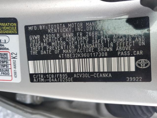 Photo 11 VIN: 4T1BE32K96U117308 - TOYOTA CAMRY 