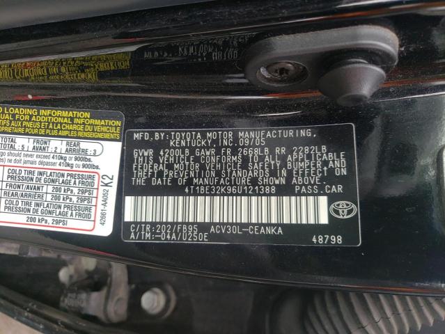 Photo 9 VIN: 4T1BE32K96U121388 - TOYOTA CAMRY 