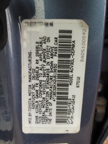 Photo 11 VIN: 4T1BE32KX2U613650 - TOYOTA CAMRY LE 