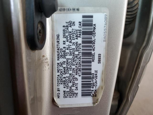 Photo 11 VIN: 4T1BE32KX3U757376 - TOYOTA CAMRY LE 