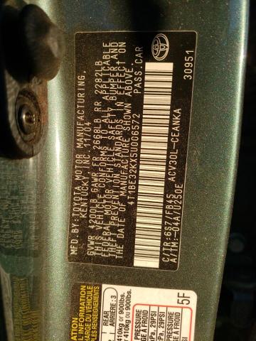 Photo 11 VIN: 4T1BE32KX5U006572 - TOYOTA CAMRY 