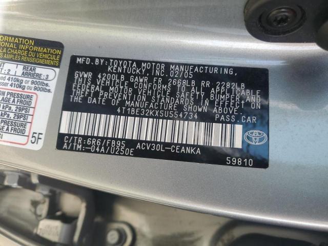 Photo 11 VIN: 4T1BE32KX5U554734 - TOYOTA CAMRY 