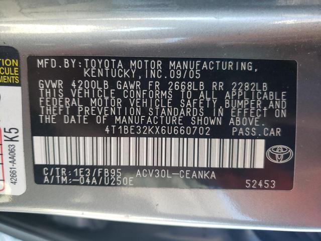 Photo 11 VIN: 4T1BE32KX6U660702 - TOYOTA CAMRY 