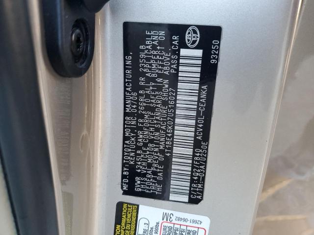 Photo 11 VIN: 4T1BE46K07U516027 - TOYOTA CAMRY CE 