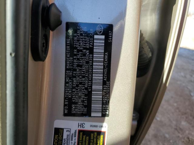 Photo 11 VIN: 4T1BE46K08U788398 - TOYOTA CAMRY 