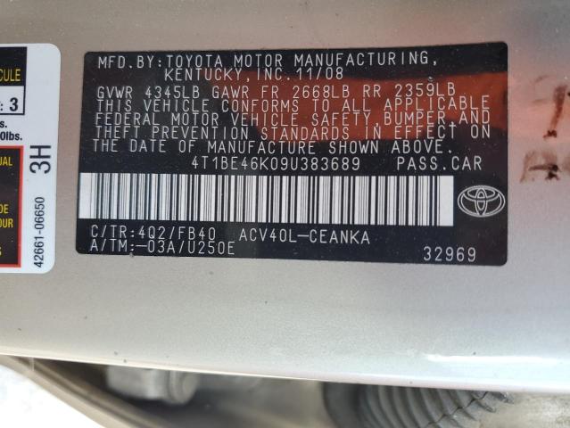 Photo 11 VIN: 4T1BE46K09U383689 - TOYOTA CAMRY BASE 