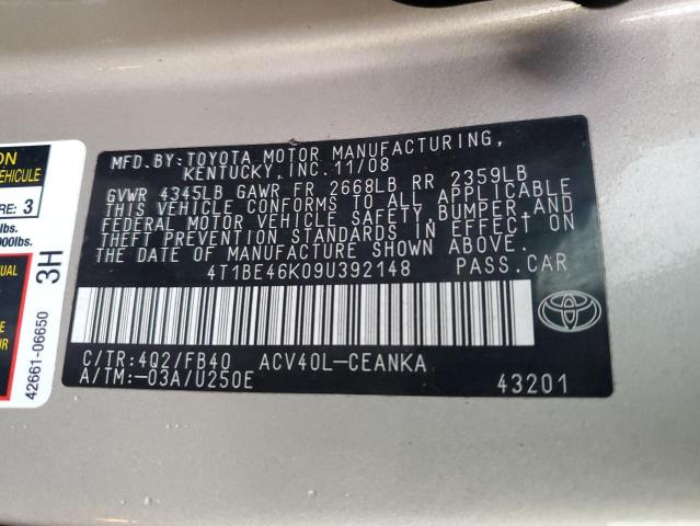 Photo 11 VIN: 4T1BE46K09U392148 - TOYOTA CAMRY 