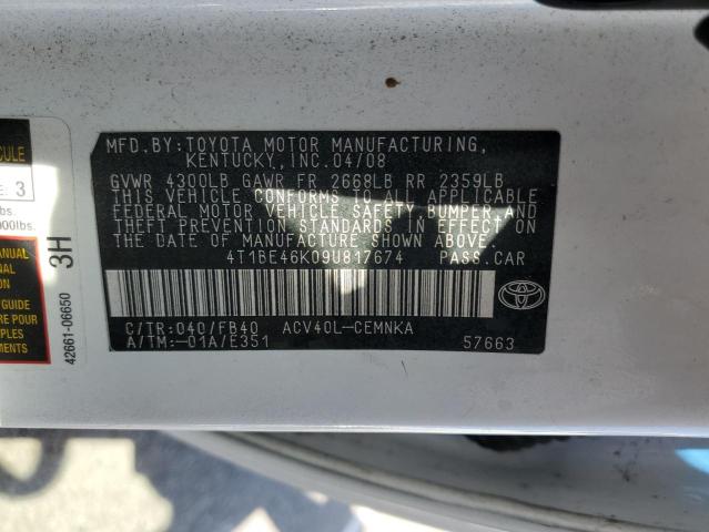 Photo 11 VIN: 4T1BE46K09U817674 - TOYOTA CAMRY BASE 