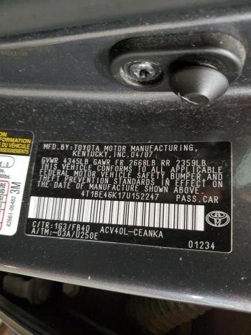 Photo 11 VIN: 4T1BE46K17U152247 - TOYOTA CAMRY CE 