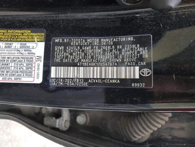 Photo 11 VIN: 4T1BE46K17U547674 - TOYOTA CAMRY 