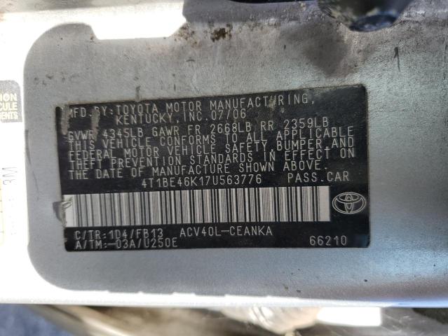 Photo 11 VIN: 4T1BE46K17U563776 - TOYOTA CAMRY 