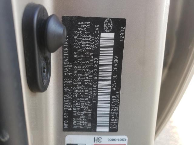 Photo 11 VIN: 4T1BE46K18U233623 - TOYOTA CAMRY 