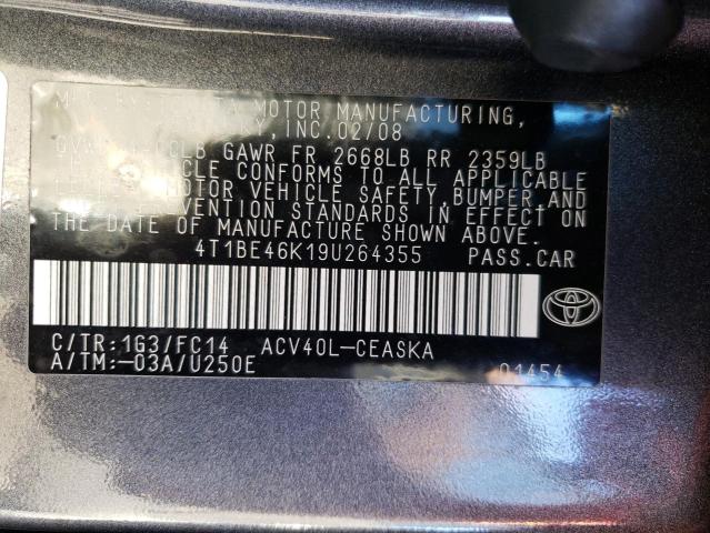 Photo 11 VIN: 4T1BE46K19U264355 - TOYOTA CAMRY BASE 