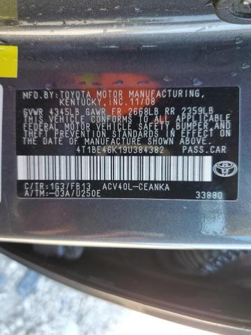 Photo 11 VIN: 4T1BE46K19U384382 - TOYOTA CAMRY 