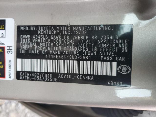 Photo 11 VIN: 4T1BE46K19U395981 - TOYOTA CAMRY BASE 