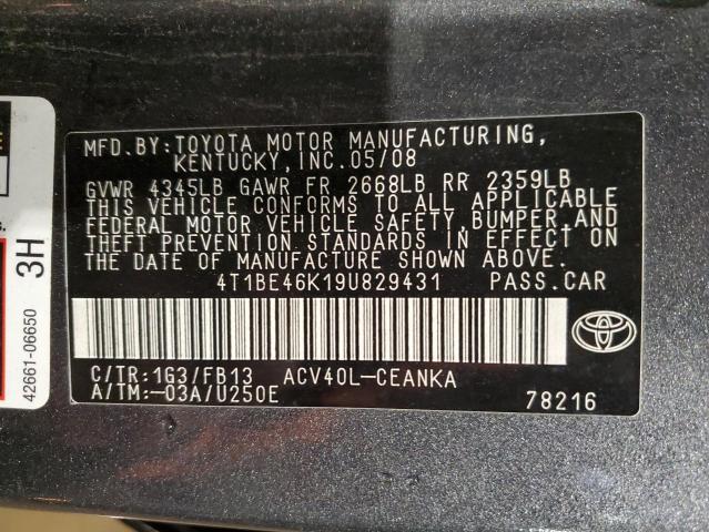 Photo 11 VIN: 4T1BE46K19U829431 - TOYOTA CAMRY 