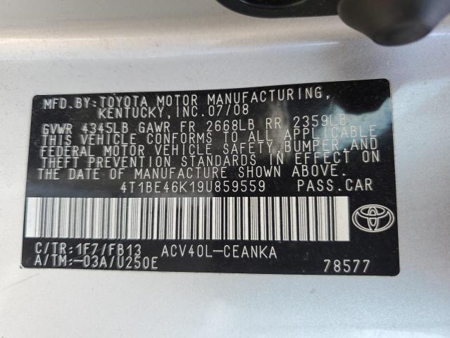 Photo 11 VIN: 4T1BE46K19U859559 - TOYOTA CAMRY 