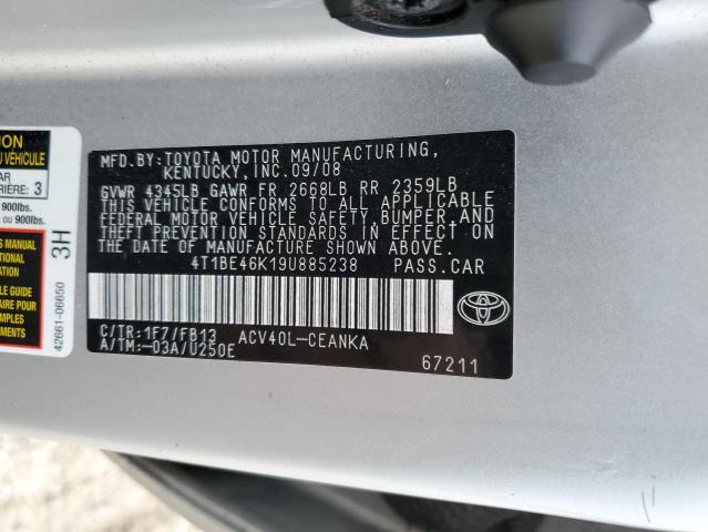 Photo 11 VIN: 4T1BE46K19U885238 - TOYOTA CAMRY 