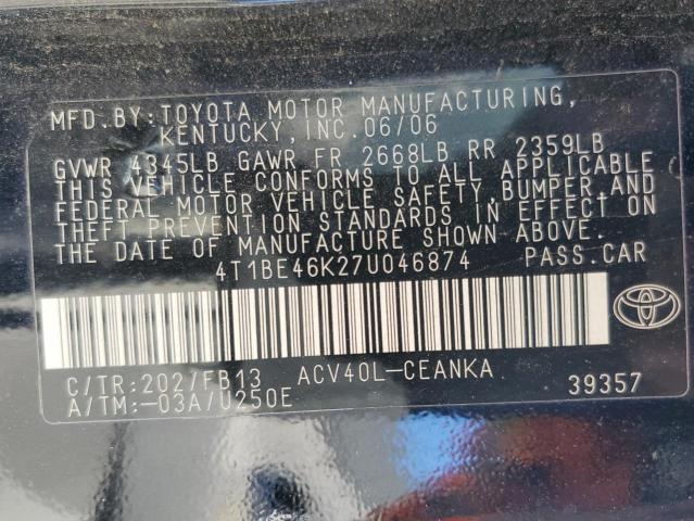 Photo 11 VIN: 4T1BE46K27U046874 - TOYOTA CAMRY 