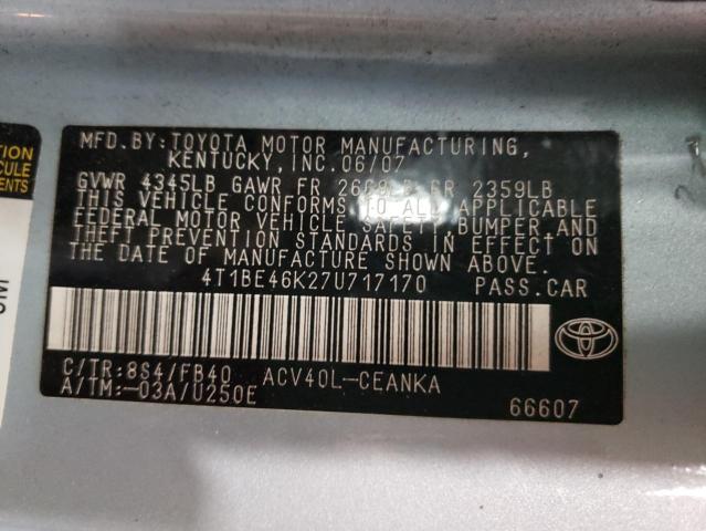 Photo 11 VIN: 4T1BE46K27U717170 - TOYOTA CAMRY 