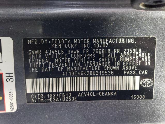 Photo 11 VIN: 4T1BE46K28U219536 - TOYOTA CAMRY 